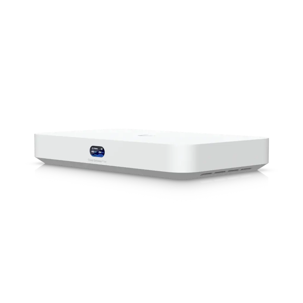 Ubiquiti Cloud Getaway Fiber | Réseaux UniFi | Passerelle Cloud 10G | Commutateur avec 4 ports RJ45 2,5 GbE | Stockage NVR | UCG-Fiber